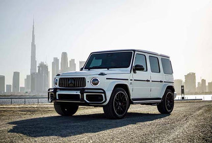 Mercedes G63 White SUV Cars 1699 AED Daily