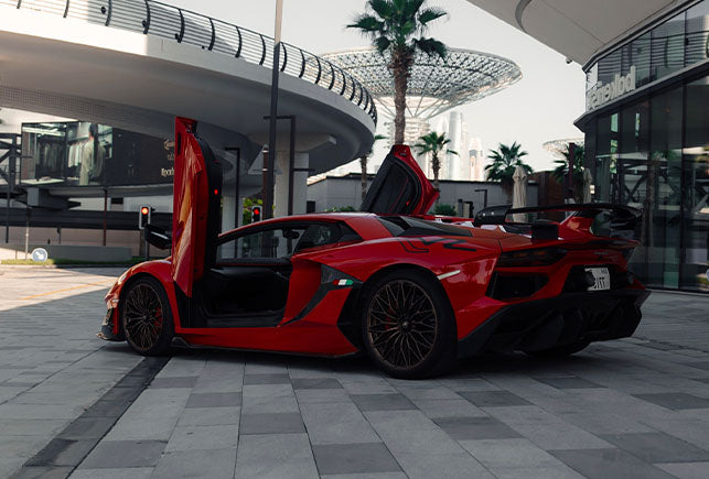 Lamborghini Aventador SVJ Red Exotic Cars 9999 AED