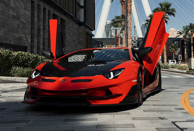 Lamborghini Aventador SVJ Red Exotic Cars 9999 AED